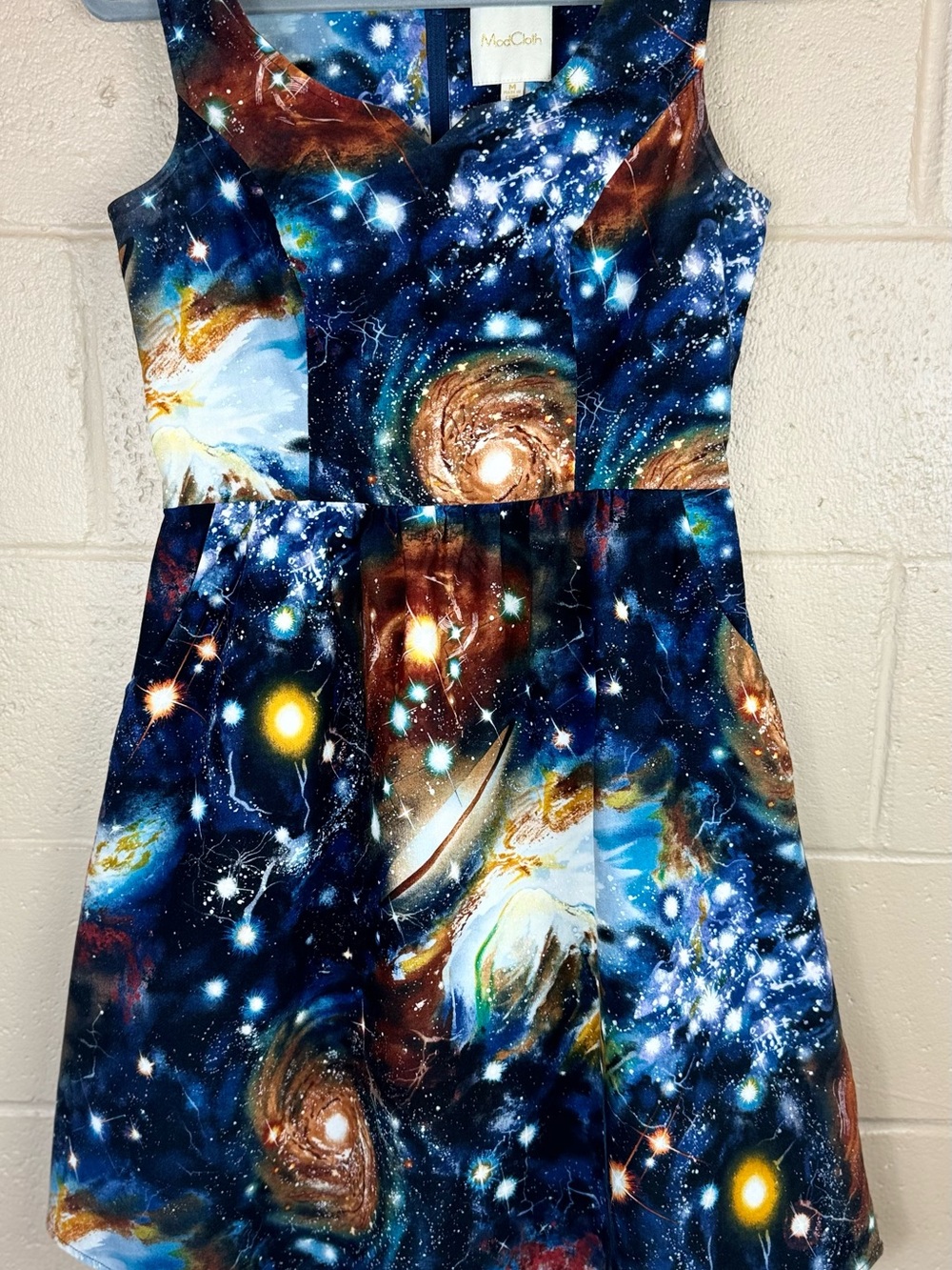 ModCloth Galaxy Print Sleeveless Skater Dress in Medium - Picture 4 of 17